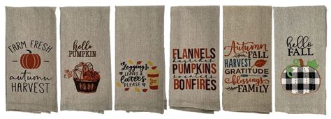 Fall Kitchen Towels Set Of Fall And Thanksgiving Kitchen Towels Fall