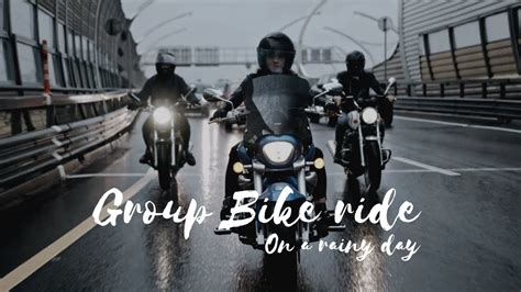 Group Bike Ride On A Rainy Day Cinematic Video Youtube