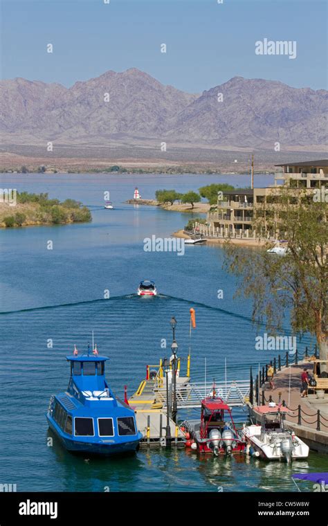 Motor boats on Lake Havasu at Lake Havasu City, Arizona, USA Stock ...