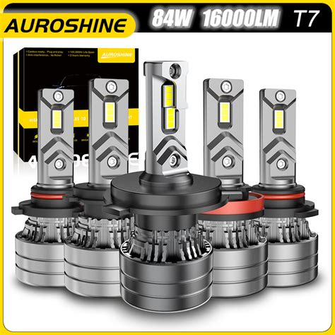 Auroshien 2Pcs 84W LED Car Headlight Bulbs H4 H7 H11 HB3 9005 HB4 9006