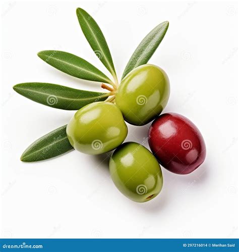 Olive Berries And Olive Leaves Ai Generative Stock Photo Image Of