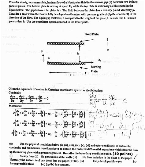 Solved Consider Steady Incompressible Laminar Flow Of A Chegg