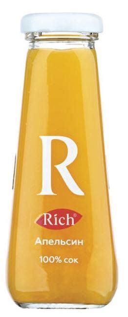 Rich Апельсиновый сок 0,2 л, стекло — купить в интернет-магазине OZON с ...
