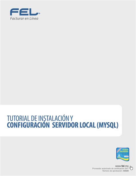 Pdf Tutorial De InstalaciÓn Y ConfiguraciÓn Servidor Local Mysql