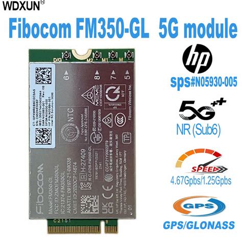 Fibocom FM350 GL Intel 5G Roztw R 5000 Moudle M2 Obs Uguje 5G NR Dla