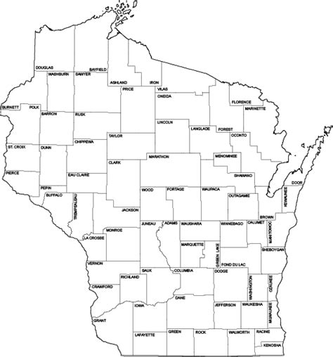 Map Of Wisconsin Counties With Cities