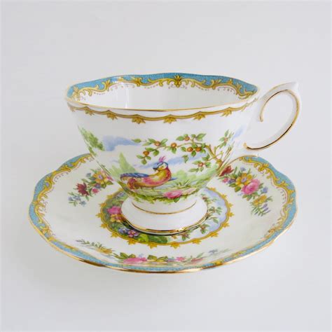 Royal Albert Chelsea Bird Tea Cup And Saucer Vintage Bone China Etsy