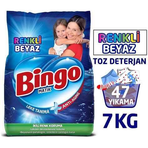 Bingo Renkli Beyaz Toz Ama R Deterjan Kg Fiyat