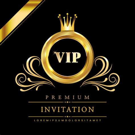 Tarjeta de invitación vip de lujo Vector Premium