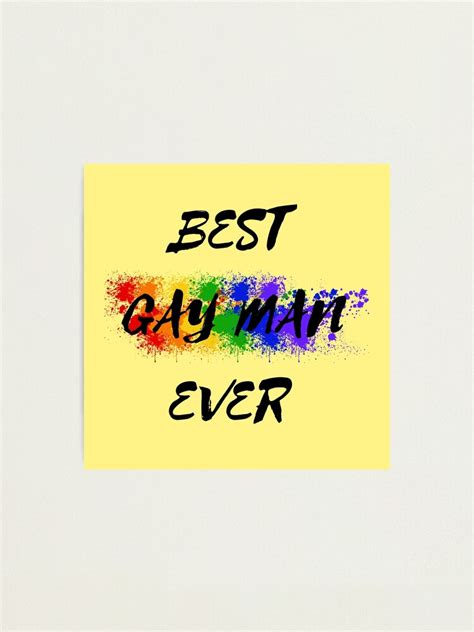 Lámina fotográfica El mejor hombre gay de la historia Rainbow Color Splash para hombres gay