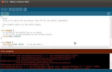 Compile Build Errors In Arduino 0023 On Ubuntu Hannah Napier