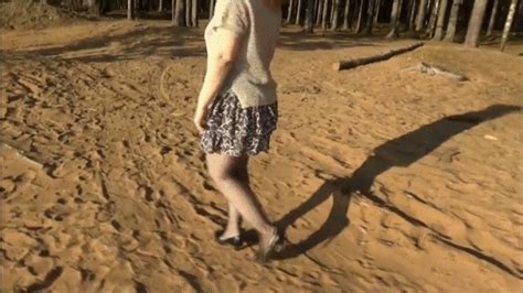 No Skirt No Panties A Walk In The Woods Milf Teases Booty RoseRedRus Clips Sale