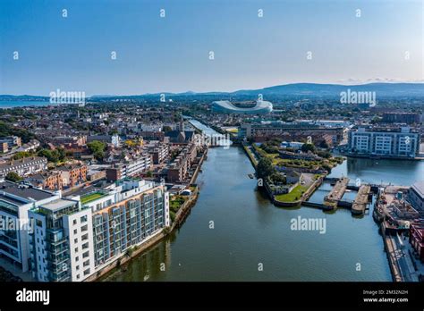 Aerial Of Grand Canal Dock Grand Canal Docklands The Aviva Stadium