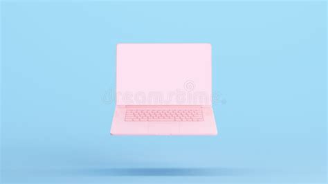 Pink Laptop Notebook Working Remotely Screen Open Computer Keyboard