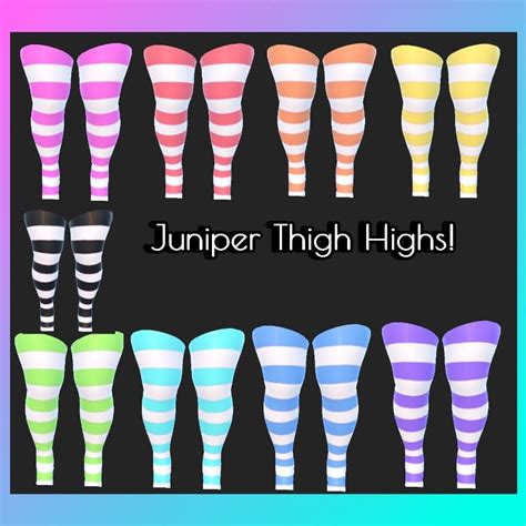 Foxipaws Juniper Thigh Highs Striped Retexture Texture Only