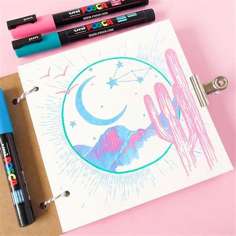 Cute Pastel Posca Paint Pen Sketchbook Ideas And Art Inspo Graphic