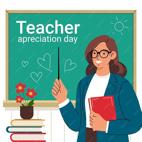 Premium Vector Flat National Teacher Appreciation Day Illustration