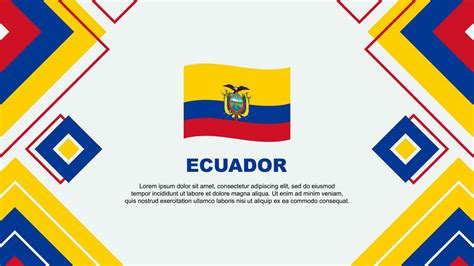 Ecuador Flag Abstract Background Design Template. Ecuador Independence ...