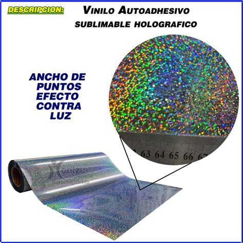 AUTOSUB 31HS Vinilo Autoadhesivo Holografico Sublimable Plata Moritzu