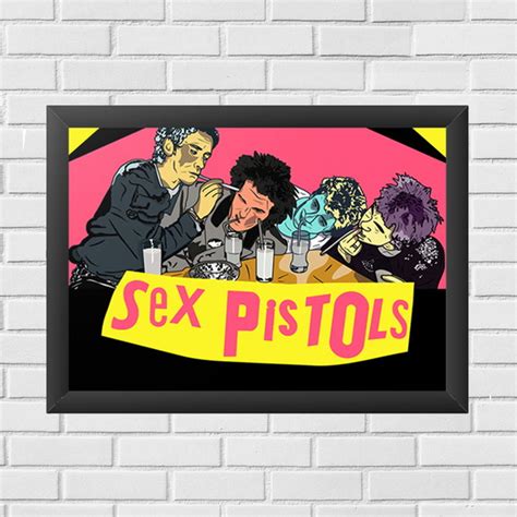 Quadro Decorativo A Sex Pistols Rock Roll Elo
