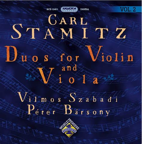 Duos For Violin And Viola Vol 2 Vilmos Szabadi Péter Bársony 2007