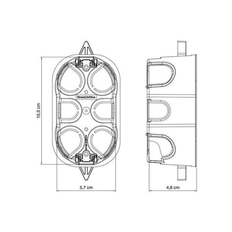 Caixa 4x2 PVC Amarela Dryhall Embutir Tramontina