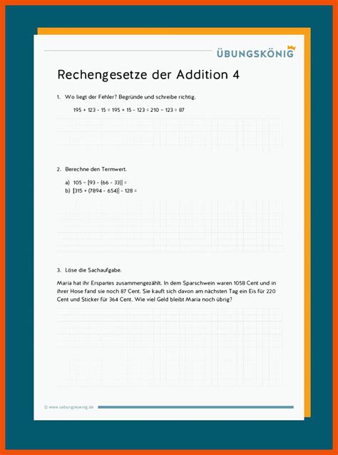 Rechengesetze Klasse 5 Arbeitsblatt Pdf Mathe Arbeitsblätter