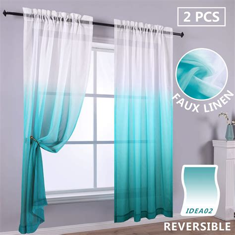 Teal Blue Sheer Curtains – Curtains & Drapes