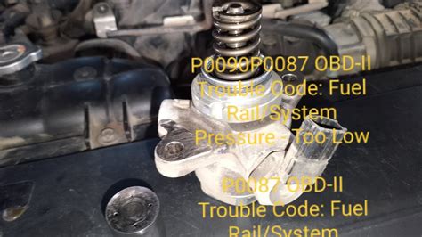 P0087 OBD II Trouble Code Fuel Rail System Pressure Low YouTube