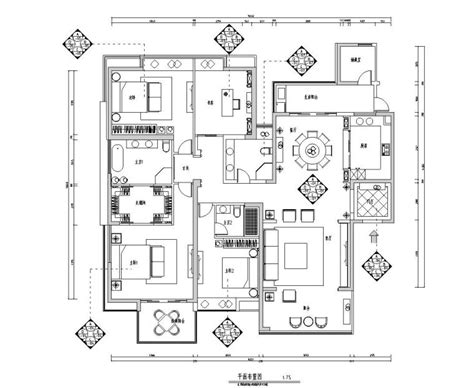 现代简约风格 四室两厅住宅装修施工图效果 住宅装修 筑龙室内设计论坛