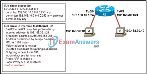 Refer To The Exhibit Partial Results Of The Show Access List And Show