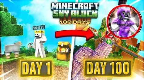 I Survived Days Of Skyblock In Hardcore Minecraft Youtube