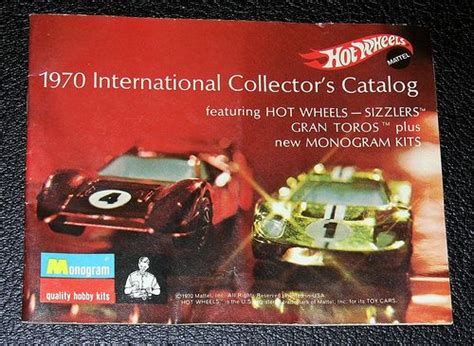 1970 Hot Wheels International Collector S Catalog Featuring Hot Wheels Sizzlers Gran Toros