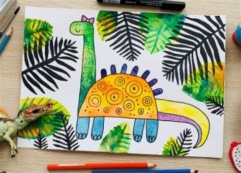 Pin by Ольга Матвеева on динозавр | Kindergarten art lessons ...