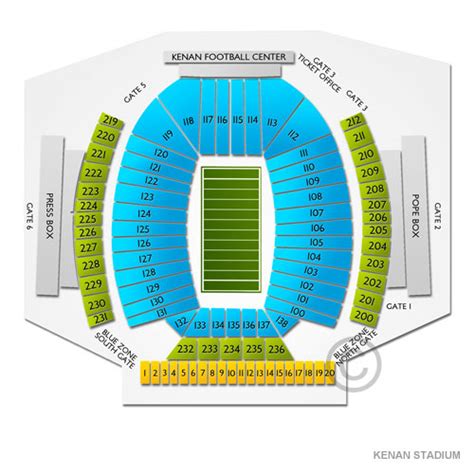 Unc Football Stadium Seating Chart - Kenan Stadium Maps The University ...