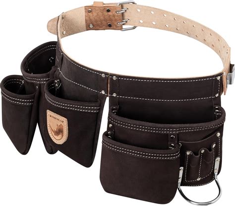 STRONGLAD 11 Pocket Carpenter Leather Tool Belt Carpenters Tool Belts