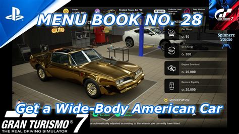 Gran Turismo 7 Cafe Menu Book No 28 Get A Wide Body American Car GT7