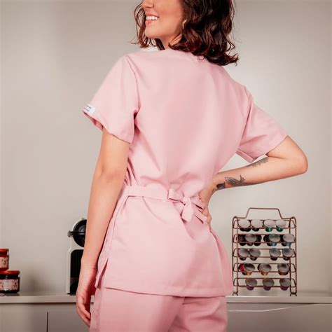 Blusa Lisa Rose Conjuntos Cir Rgicos Scrubs Lisos Blusas Lisas Na