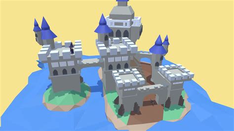 Low Poly Castle Blender 3d Model By Bijahika 83098ac Sketchfab