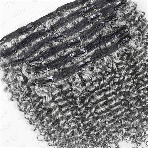 Grey Human Hair Clip Ins Hair Extensions™️-GCCI001 – msgreyt