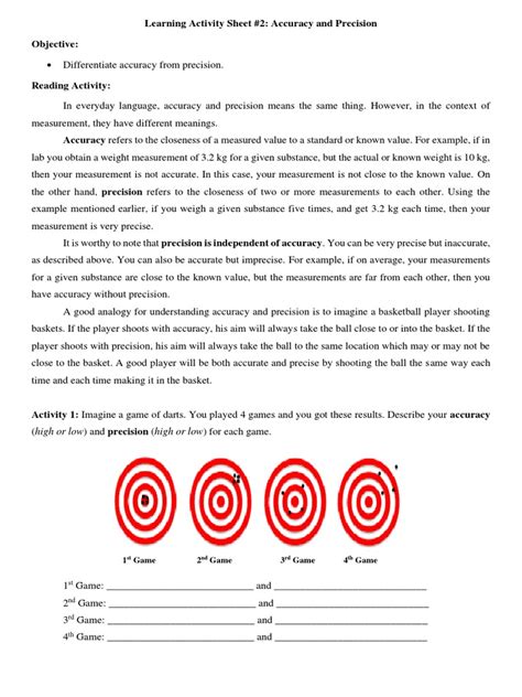 GP1 - Accuracy and Precision | PDF | Accuracy And Precision | Measurement