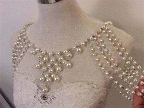 Buy Pearls Shoulder Necklace Bridal Shoulder Jewelry Wedding Jewelry