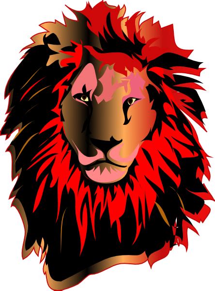 Lion Red Head Clip Art At Vector Clip Art Online Royalty