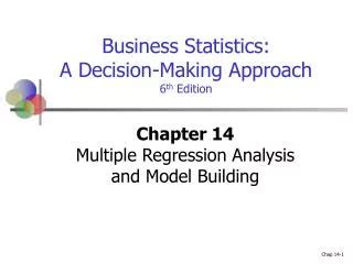 Ppt Chapter Multiple Regression Analysis And Model Building