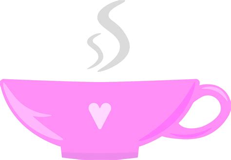 Pink tea cup, illustration, vector on white background. 13519248 Vector ...