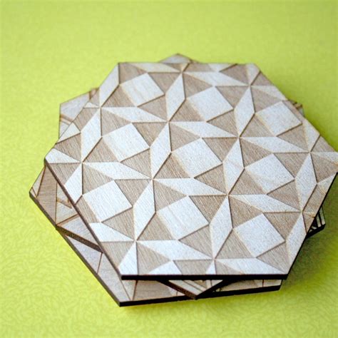 Hexagon Coasters Natural Drinks Coasters Hexies Drink Mat - Etsy