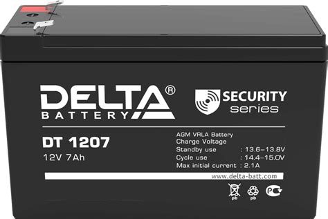 Аккумуляторная батарея Delta DT 1207 12V 7Ah AGM – фото, отзывы ...