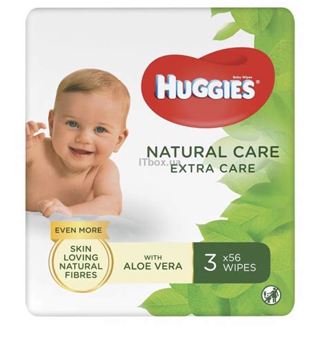 Купить Влажные салфетки Huggies (Хаггис) Natural Care Extra Care 2+1 ...