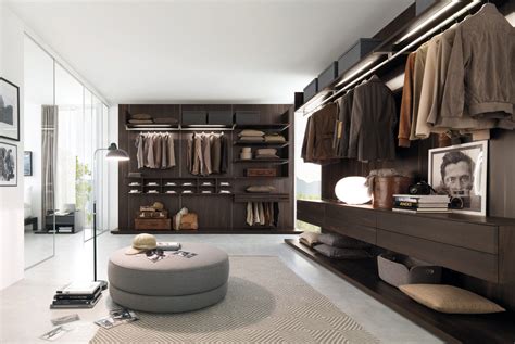 White Brown Open Design Walkin Closet Interior Design Feats Dark Brown ...