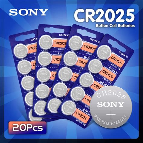 20pcs Sony Cr2025 Lithium Battery 3v Original Cr2025 2025 Button Cell Coin Batteries For Watch